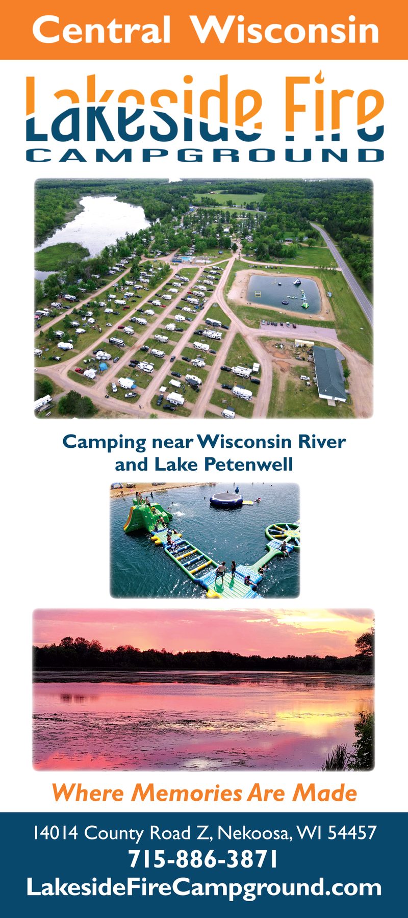 Lakeside Fire rack card, 2024